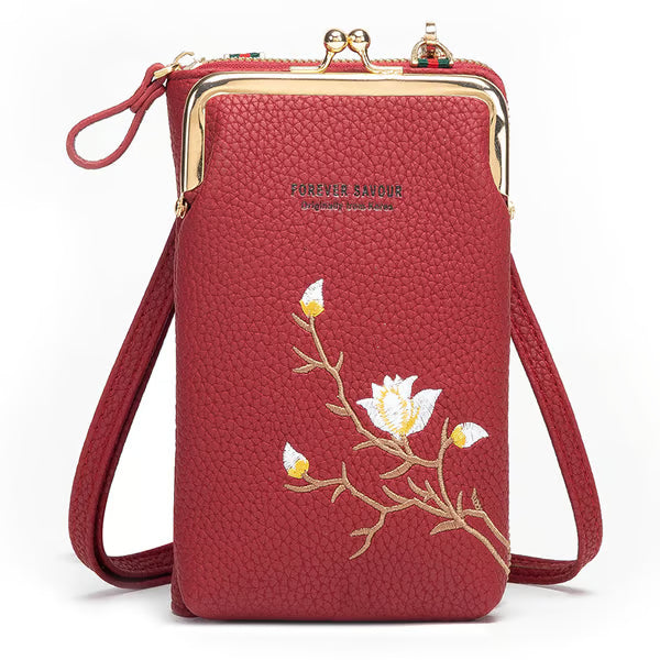 🔥2025 Hot Sale 50% OFF🔥Women Sling Cross-Body Wallet with Mobile Cell Phone Holder