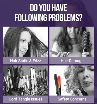 ✨Negative ions do not hurt hair✨Portable cordless mini hair straightening comb