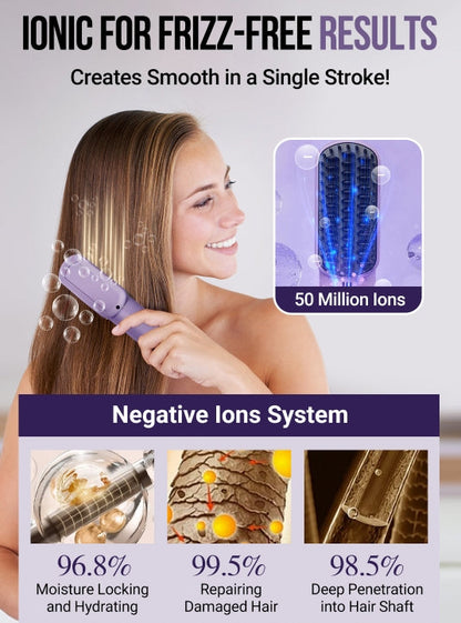 ✨Negative ions do not hurt hair✨Portable cordless mini hair straightening comb