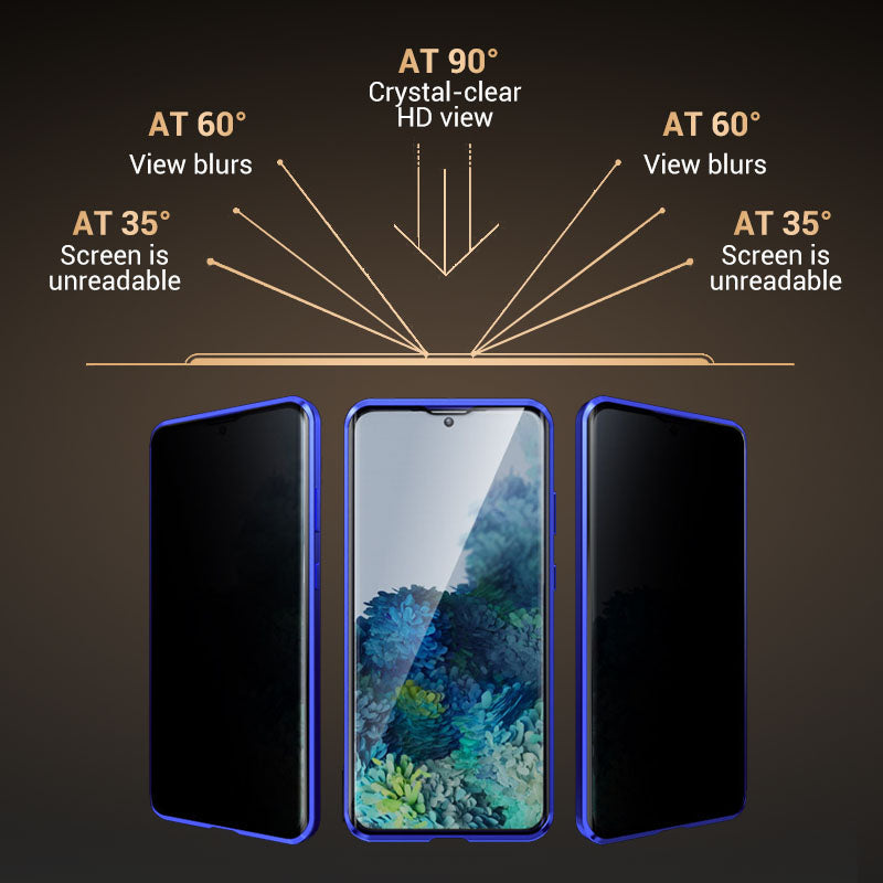 📱"Supports fingerprint unlock👆🔓Magnetic phone case with privacy screen for Samsung S21-S25 series