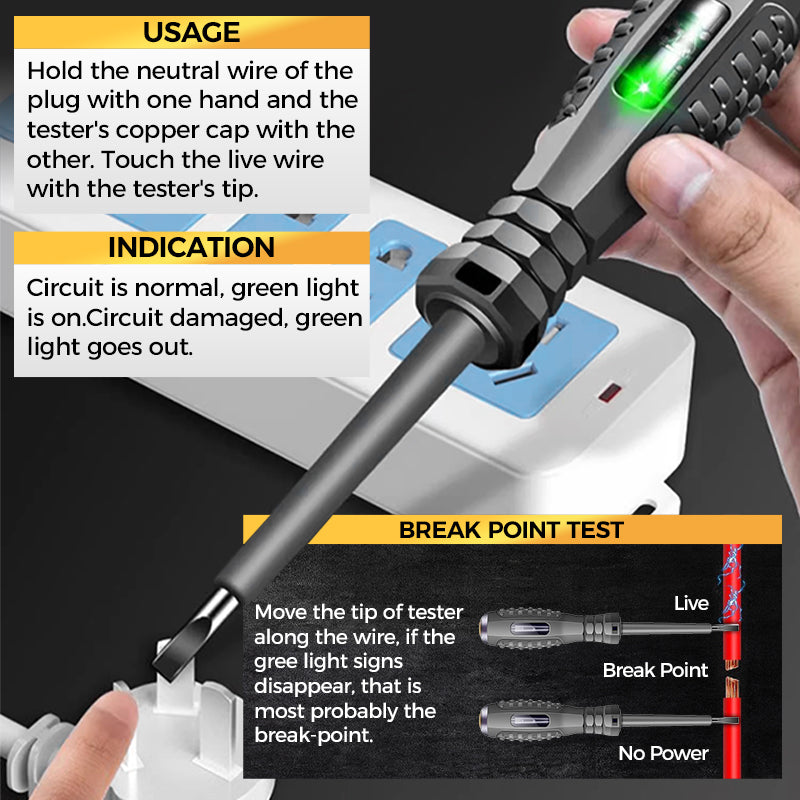 🎅Christmas Pre-sale🎁2-in-1  High Torque Strong Magnetic Screwdriver Electricity Detector