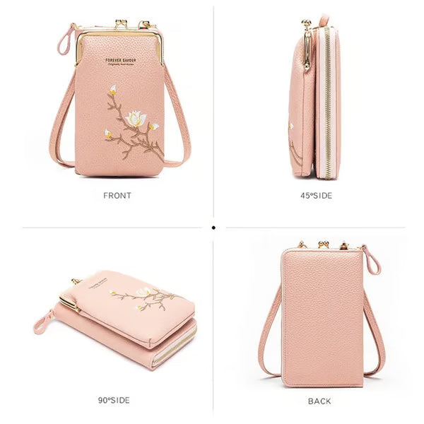 🔥2025 Hot Sale 50% OFF🔥Women Sling Cross-Body Wallet with Mobile Cell Phone Holder