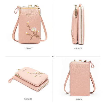 🔥2025 Hot Sale 50% OFF🔥Women Sling Cross-Body Wallet with Mobile Cell Phone Holder