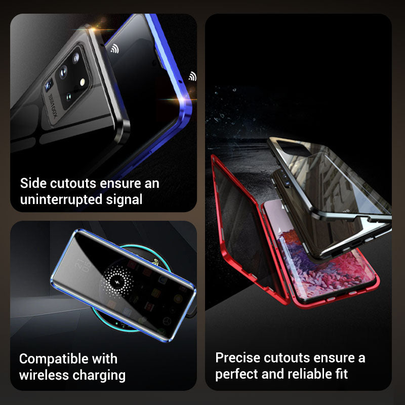 📱"Supports fingerprint unlock👆🔓Magnetic phone case with privacy screen for Samsung S21-S25 series