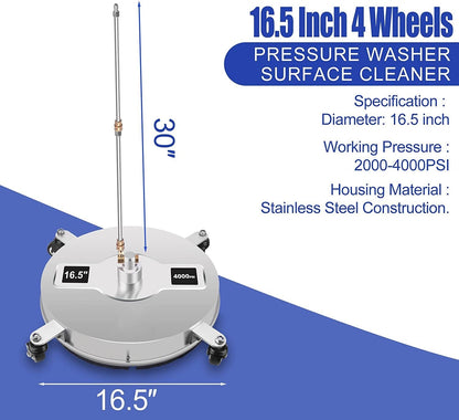 🎁2025 Hot Sale - 50% OFF🔥High Pressure Washer - 4 Wheel Scrubber 4000psi