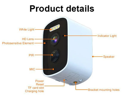 ✨Wireless night vision camera – Smart security around the clock