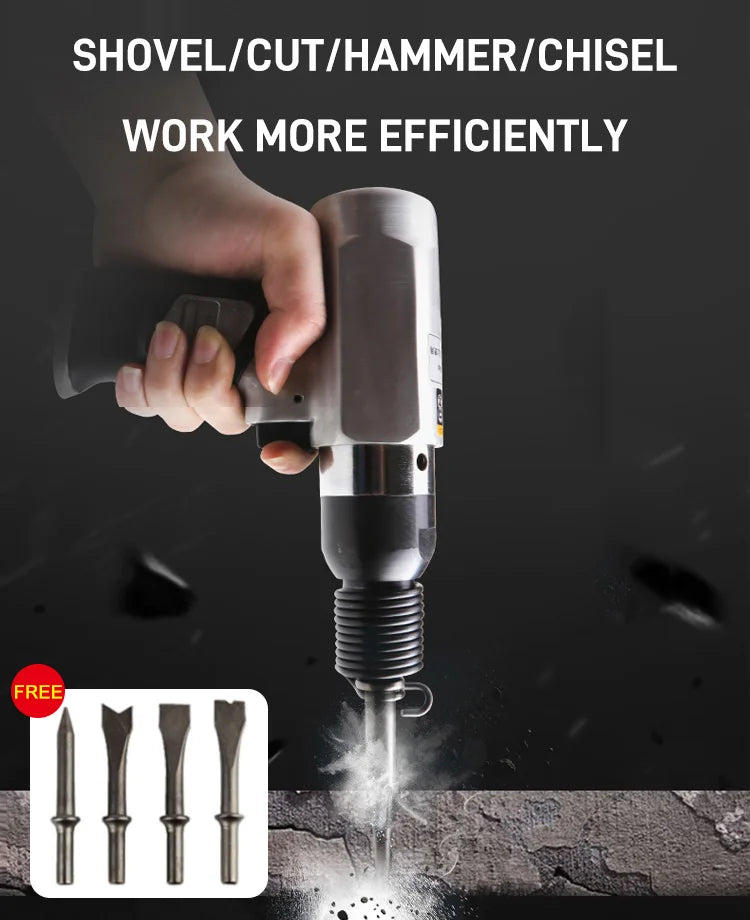 ⚒️Impact Derusting Pneumatic Chisel Vibrating Air Pick Spade Blade Derusting Gun