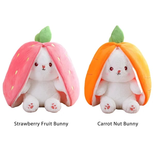 🍓Hot Sale 50% OFF🍓Strawberry Bunny Transformed into Little Rabbit🎀 Fruit Doll Plush Toy🐰