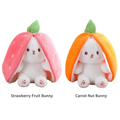 🍓Hot Sale 50% OFF🍓Strawberry Bunny Transformed into Little Rabbit🎀 Fruit Doll Plush Toy🐰