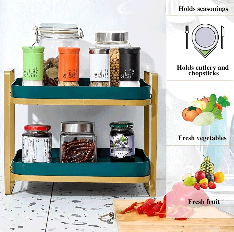 🔥Home essentials🔥Double layer drain tray storage rack