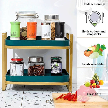 🔥Home essentials🔥Double layer drain tray storage rack