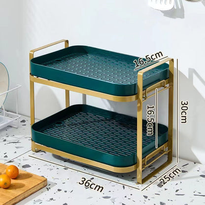 🔥Home essentials🔥Double layer drain tray storage rack
