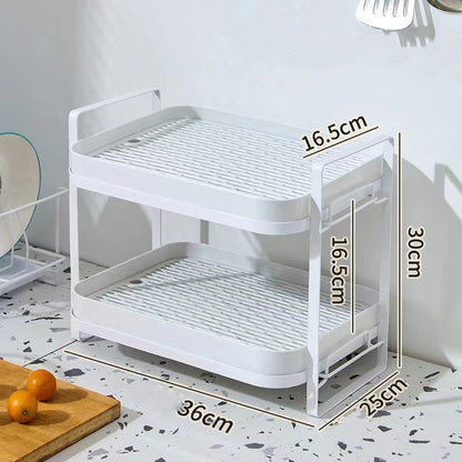 🔥Home essentials🔥Double layer drain tray storage rack