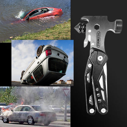 🔥Multi-function Tool Best Seller🔥15-in-1 Outdoor Portable Multifunctional Mini Safety Hammer