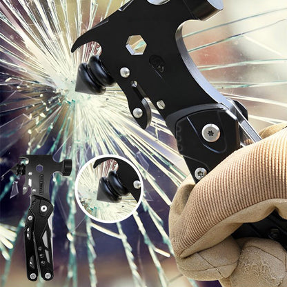 🔥Multi-function Tool Best Seller🔥15-in-1 Outdoor Portable Multifunctional Mini Safety Hammer