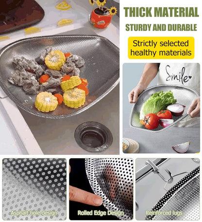 🔥Home Essentials✨Stainless Steel Dense Hole Drain Dustpan