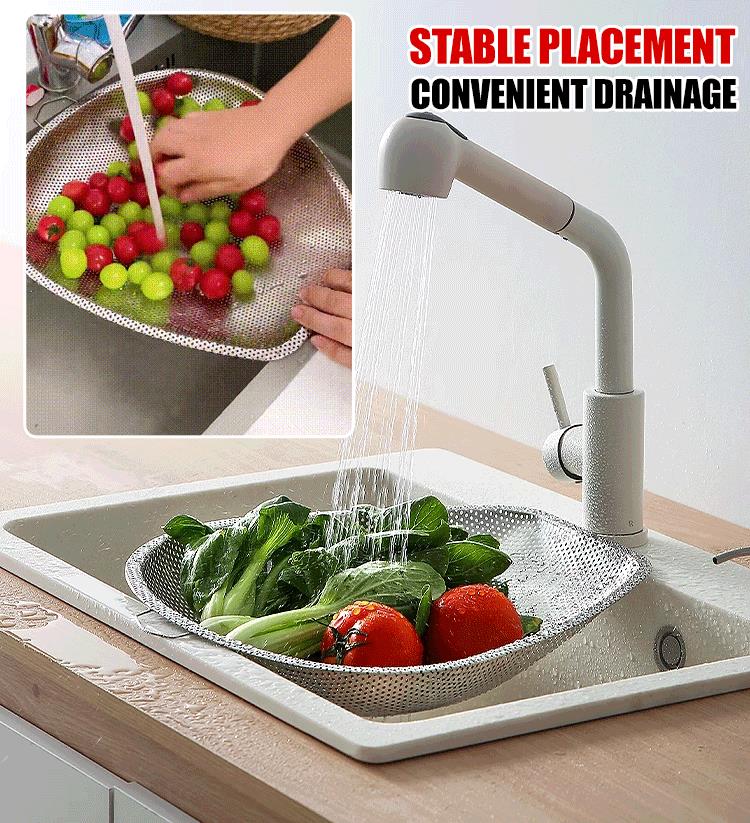 🔥Home Essentials✨Stainless Steel Dense Hole Drain Dustpan