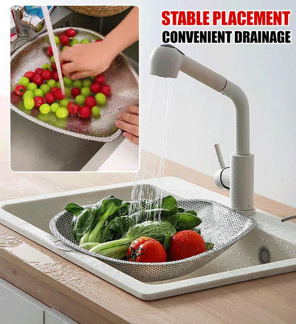 🔥Home Essentials✨Stainless Steel Dense Hole Drain Dustpan