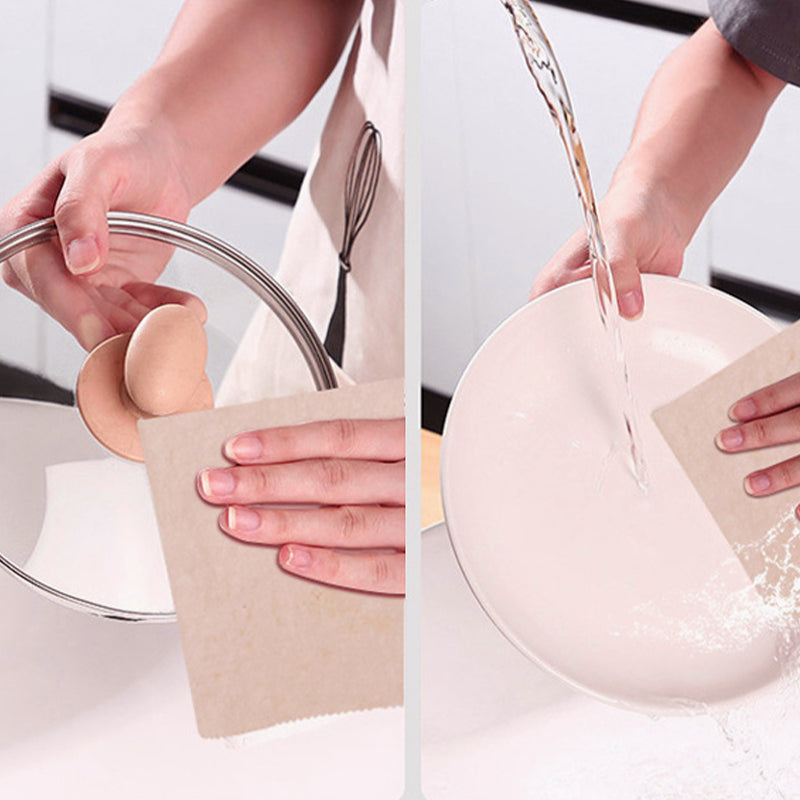 🏠🚿Kitchen Magic Tool: Thickened Loofah Dishwashing Cloth, Zero Oil Residue!（50% OFF）🏠🚿