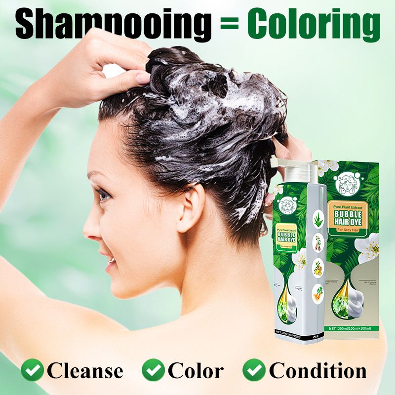 Pure Plant Extract Bubble Hair Dye For Gray Hair🔥Limited time buy more get more free offer🔥