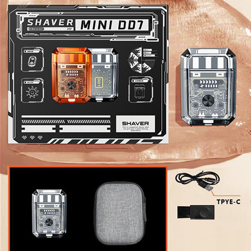 🎁2025 Hot Sale - 50% OFF😍Mini Transparent Body Dual Head Magnetic Electric Shaver