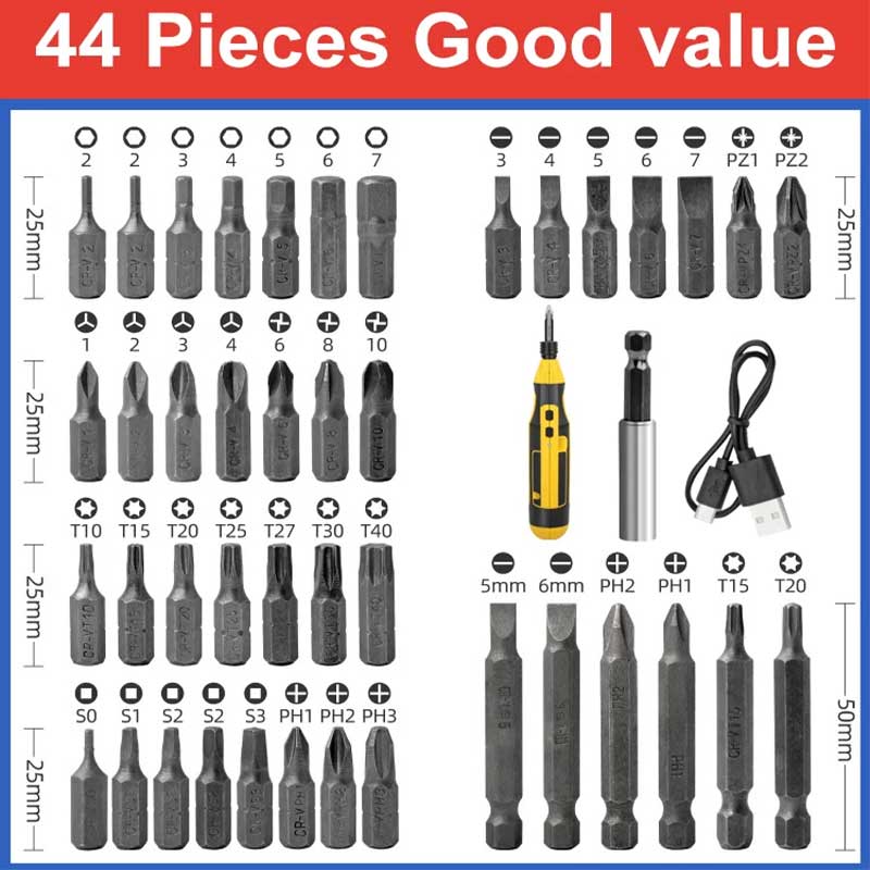 🔥Limited Time Offer🔥44-Piece Electric Screwdriver Set with Storage Box
