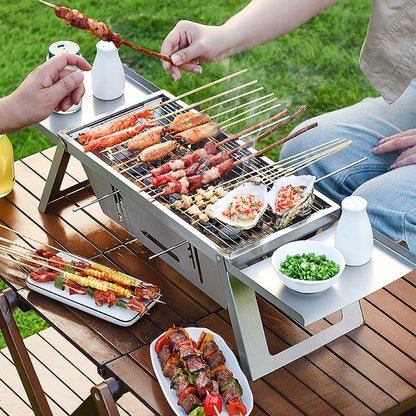 🔥Hot Sale 50% 0FF🔥Stainless Steel Folding Outdoor Barbecue（The more you buy, the higher the discount）