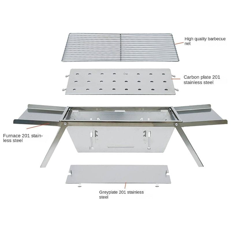 🔥Hot Sale 50% 0FF🔥Stainless Steel Folding Outdoor Barbecue（The more you buy, the higher the discount）