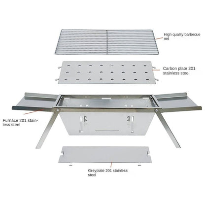🔥Hot Sale 50% 0FF🔥Stainless Steel Folding Outdoor Barbecue（The more you buy, the higher the discount）