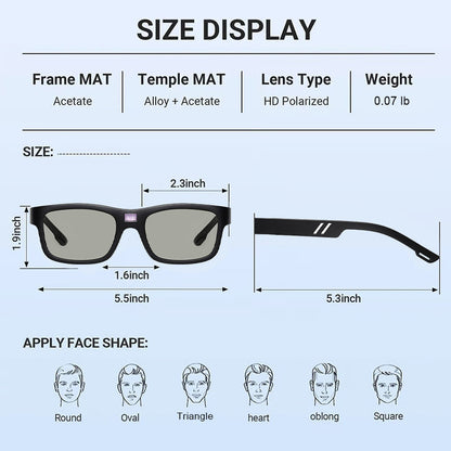 💥🏆Hot new models😎Classic Smart Photochromic Polarized Sunglasses