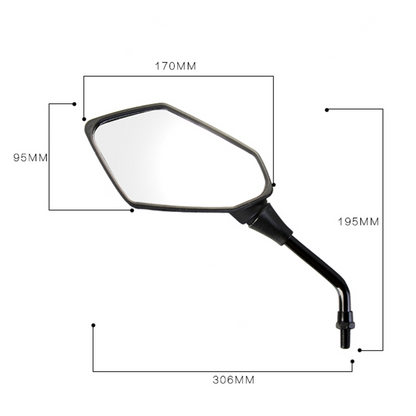 Wide-View Adjustable Rearview Mirrors