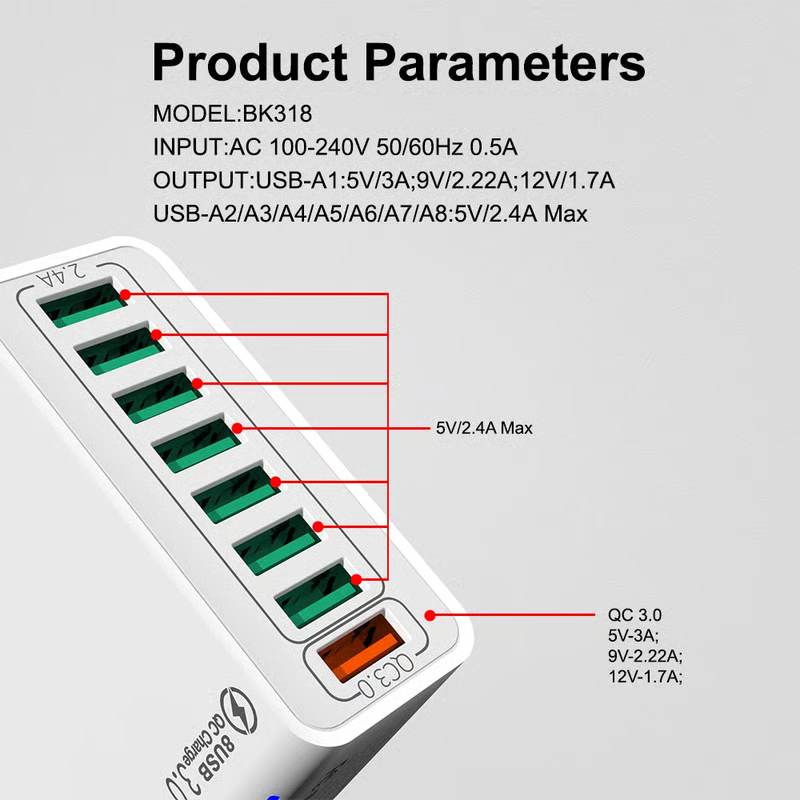 🔥HOT SALE🔥8 Ports USB Charger