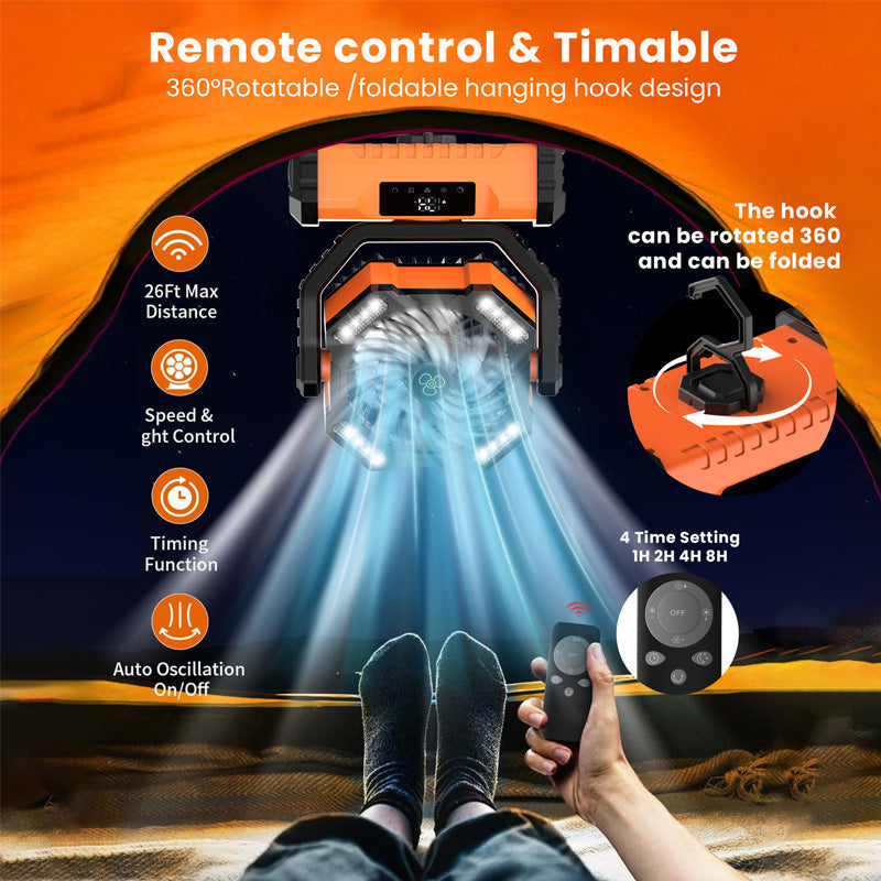 🔥Hot Sale 50% OFF🎁Portable Oscillating Fan with Remote Control
