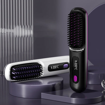 🔥2025 Hot Sale - 70% OFF🎁Wireless Ceramic Heating Hair Straightening Comb