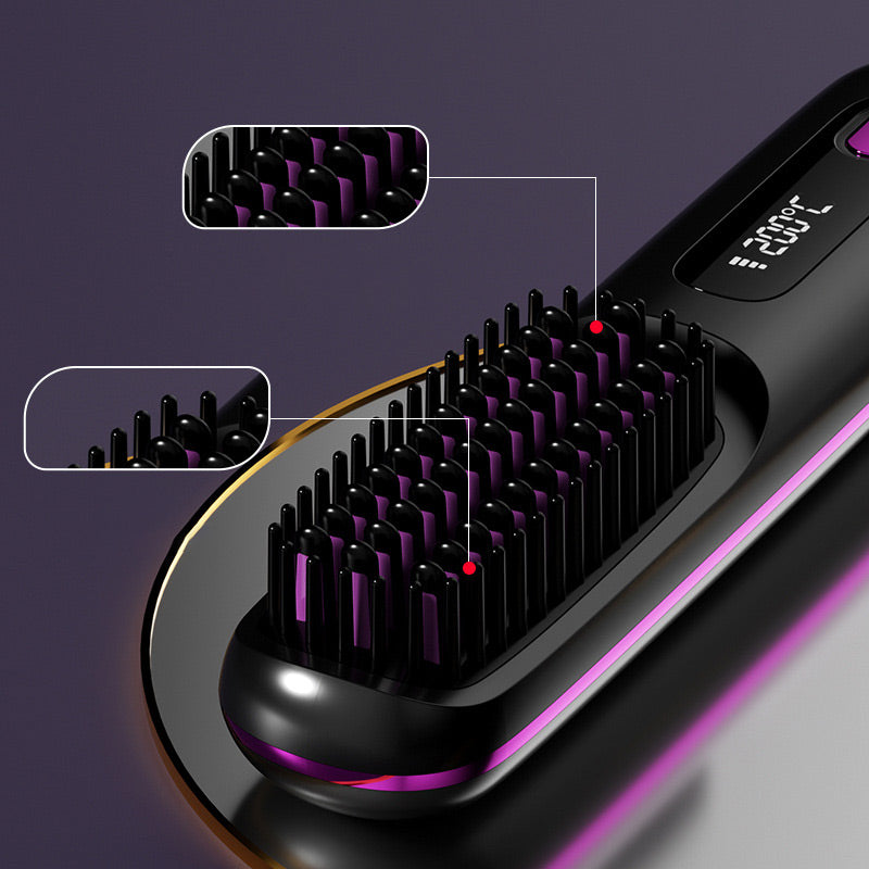 🔥2025 Hot Sale - 70% OFF🎁Wireless Ceramic Heating Hair Straightening Comb