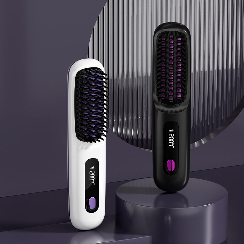 🔥2025 Hot Sale - 70% OFF🎁Wireless Ceramic Heating Hair Straightening Comb