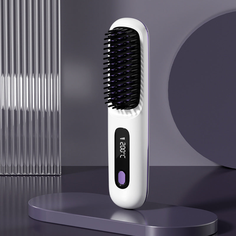 🔥2025 Hot Sale - 70% OFF🎁Wireless Ceramic Heating Hair Straightening Comb