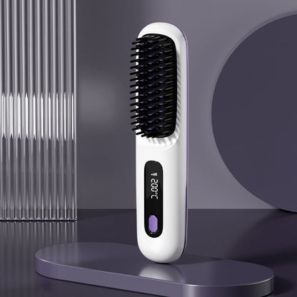 🔥2025 Hot Sale - 70% OFF🎁Wireless Ceramic Heating Hair Straightening Comb